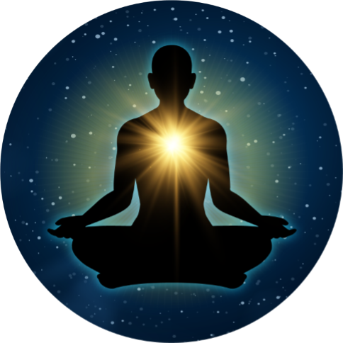 Logo Feelgoodflow book Feelgoodflow logo - man sitting i lotus-possition.