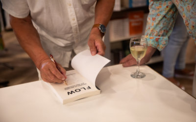 Signing My book FLOW - Pachway to wellness, joy and fulfilment