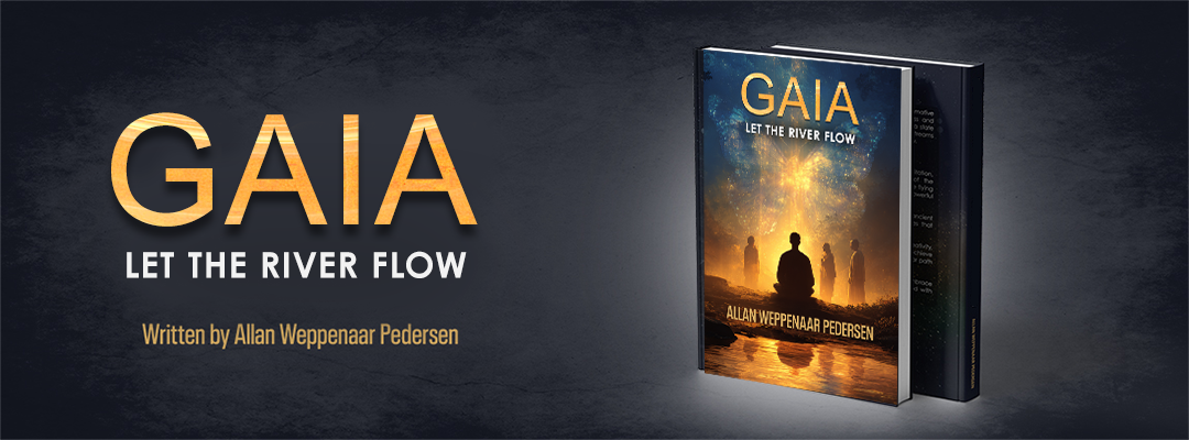Hjemmeside cover Gaia - Let the river flow. A new book, and workshop in Cape Town