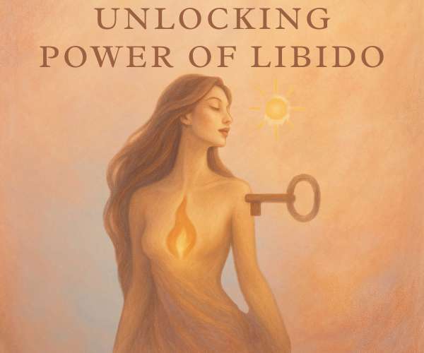 Unlocking power of libido - woman and a key