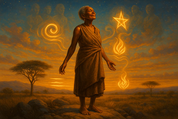 The Breath of the Ancestors: Life Force in Xhosa Tradition. Elderly-woman-in-nature